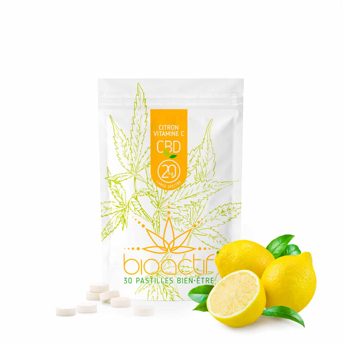 Bioactif - Bonbon-vitamine-citron-bio-pastilles-cbd-spectre-large-20mg